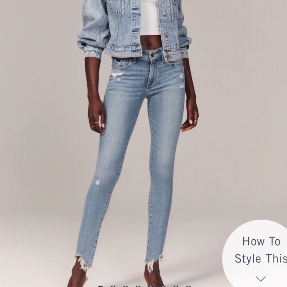 Abercrombie & Fitch Super Skinny Ankle Mid Rise Jeans